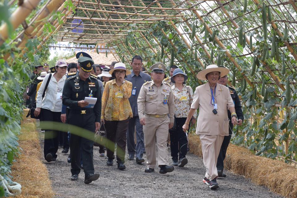 On Wednesday 15th May 2019, Her Royal Highness Princess Maha Chakri Sirindhorn paid a royal visit to “Tahan Pan Dee” (Good Soldiers) Project at Hunter Soldiers Division 32 in Fai Kaeo Subdistrict, PhuPhiang District, Nan Province. 