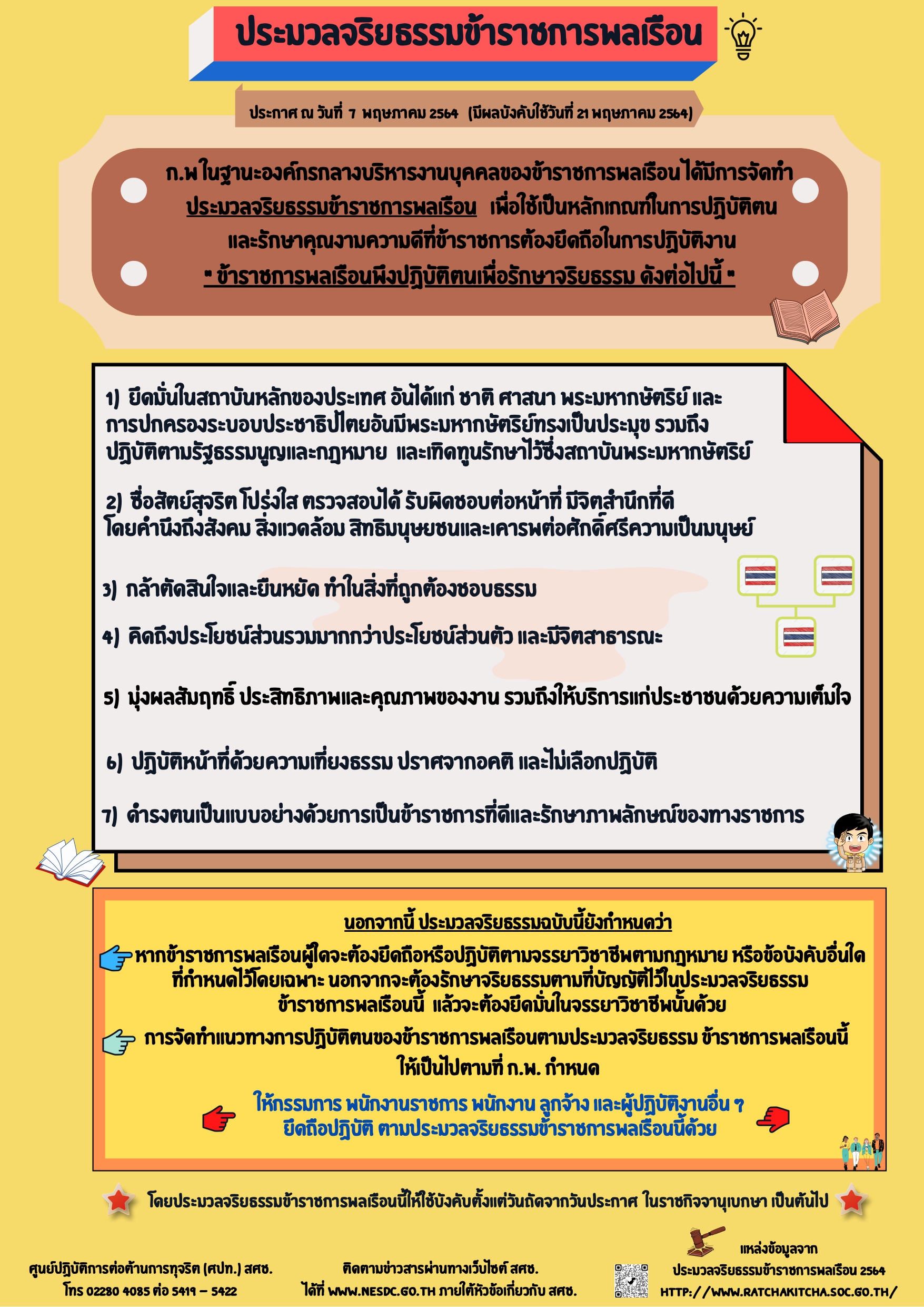 Infographic ประมวลจริยธรรมข้าราชการพลเรือน 