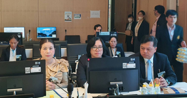 นางสุพร ตรีนรินทร์ เลขาธิการ กปร. และนางพิชญดา หัศภาค รองเลขาธิการ กปร. พร้อมด้วยเจ้าหน้าที่สำนักงาน กปร. เข้าร่วมการชี้แจง งบกลาง ค่าใช้จ่ายตามโครงการอันเนื่องมาจากพระราชดำริ ต่อคณะกรรมาธิการวิสามัญพิจารณาศึกษาร่างพระราชบัญญัติ งบประมาณรายจ่ายประจำปีงบประมาณ พ.ศ. 2569 วุฒิสภา