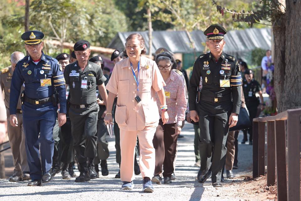 On Tuesday 22nd January 2019, Her Royal Highness Princess Maha Chakri Sirindhorn went to perform the royal duty at Lions Mahachak 9 Border Patrol Police School, Mae Taeng District, Chiang Mai Province 