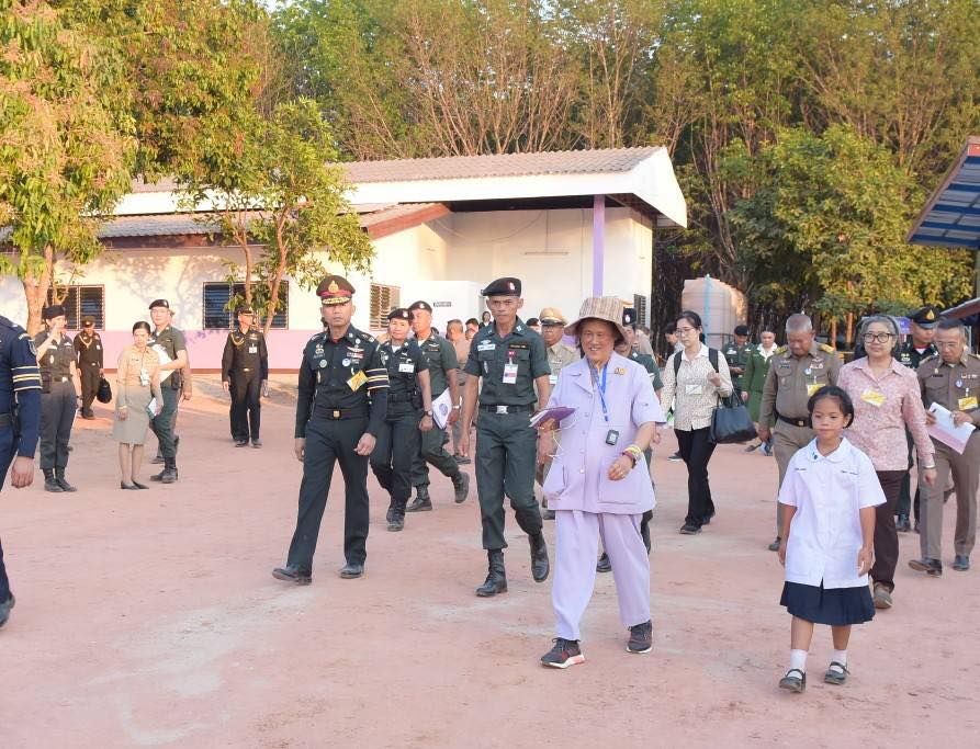 On Tuesday 29th January 2019, at 13.00 hrs., Her Royal Highness Princess Maha Chakri Sirindhorn paid a royal visit to observe the operation of  Payaka Community Border Patrol Police Learning Centre in Ubon Ratchathani Province