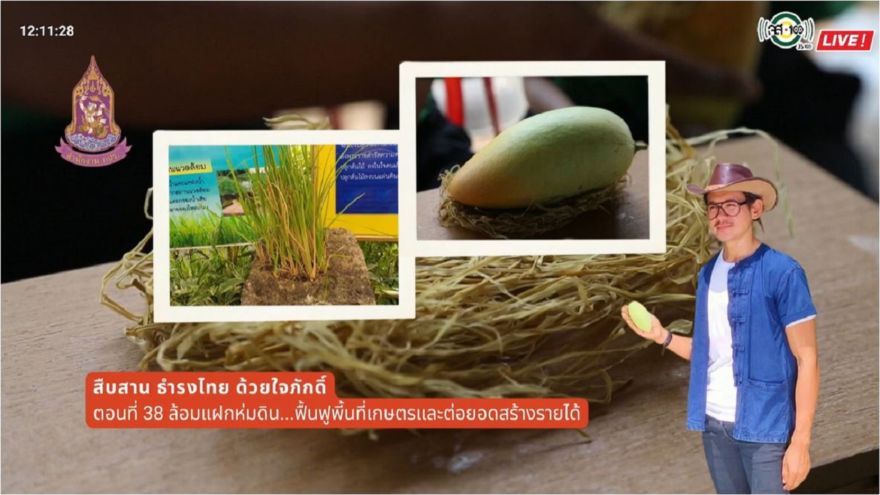 ปี 2565 : รายการ สืบสาน ธำรงไทย ด้วยใจภักดิ์ ตอนที่ 38 ล้อมแฝกห่มดิน...ฟื้นฟูพื้นที่เกษตรและต่อยอดสร้างรายได้